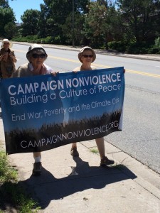 Campaign Nonviolence Building a Culture of Peace-End War, Poverty and the Climate Crises I am proud to say that the beautiful woman on the left is my friend Ellie Voutselas, an activist for peace.